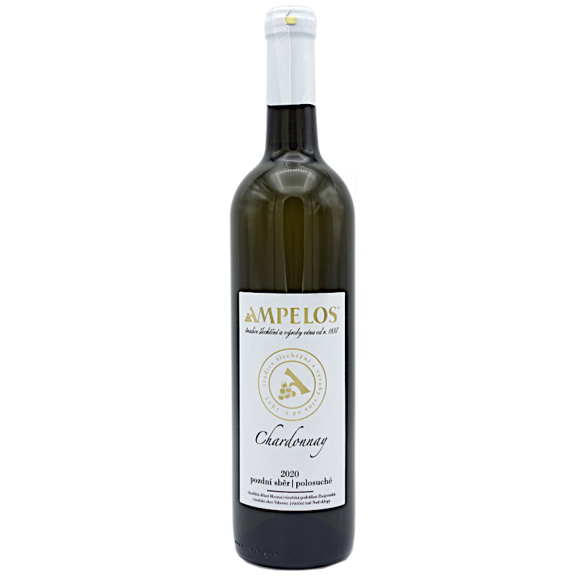 Víno bílé Chardonnay PS 2020 Ampelos (tiché víno) 0,75l